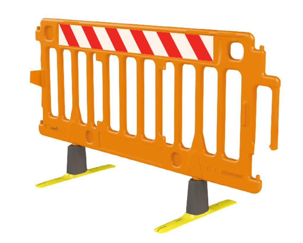 Steel or Plastic Barriers 1 plastic barricade